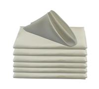 Servilletas cuadradas de satén 17 Pulgadas, 50 Uds., for decoración Boda, cumpleaños, Fiesta en casa, 43x43cm, paño Cocina, servilleta Mesa(Ivory)