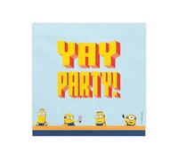 Servilletas de 33 x 33 cm, 20 unidades, con texto "Yay Party", servilletas de papel de 2 capas, servilletas de fiesta para cumpleaños infantiles, decoración de mesa, fiesta infantil, cumpleaños, color