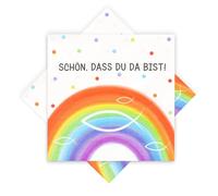 Servilletas de 40 unidades, diseño de arco iris, servilletas de papel para niñas, comunión, confirmación, arco iris, decoración de mesa