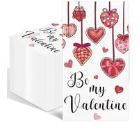 Servilletas de, 50 Servilletas, Bodas de Servilletas Decoradas en Mesas de Fiesta, Fiestas de Bebés Confirman Toallas de Papel Desechables Para Fiestas de Bodas en Jardines (corazón de amor rojo)