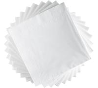 Servilletas de bebidas de alta calidad para fiestas, color blanco, 100 unidades, 2 capas, ideales para fiestas, bodas, cócteles y eventos, servilletas de papel absorbentes de 5 x 5 pulgadas