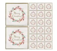 Servilletas de bebidas navideñas, servilletas de cóctel de Navidad - 20 servilletas de papel para fiestas, servilletas de papel de 2 capas para el hogar, cocina, baño, boda