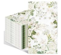 Servilletas de boda, 50 unidades, servilletas de flores para bautizo, decoración de mesa, servilletas de papel coloridas, servilletas de papel con flores y primaveras, perfectas para cumpleaños