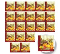 Servilletas de cena de Halloween, Servilletas de papel de calabaza | Toallas de papel de calabaza de otoño,20 servilletas para invitados de Acción de Gracias, servilleta de mano de de p