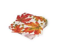 Servilletas de cóctel blancas Autumn Hues - 20 por paquete