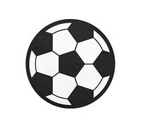 Servilletas de fútbol, 20 unidades, 13 cm, pliegue 1/4, 3 capas, servilletas de papel para cumpleaños, fiesta de fútbol, deportivas/PartyDeco Ball, servilletas decorativas para cumpleaños