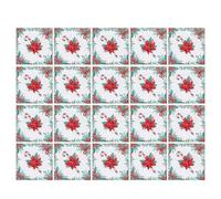 Servilletas de invitados Candy Cane,Servilletas de mesa Candy Cane - 20X Servilletas decorativas de bayas,Toallas de cóctel de papel de 2 capas para suministros de vajilla