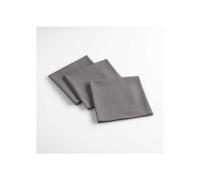 Servilletas de mesa - Aubelines - Antracita - 100% algodón - 40 x 40 cm - Lote de 3