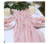 Servilletas de Mesa de algodón, Camino de Gasa de estopilla, Varios tamaños Multicolores(Pink,40 x 180 cm (Set of 1))