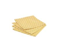 Servilletas de mesa - Gráfico amarillo - 100% algodón - 40 x 40 cm - Lote de 4