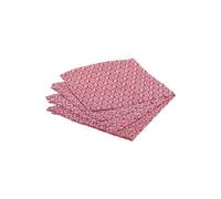 Servilletas de mesa - Gráfico rojo - 100% algodón - 40 x 40 cm - Lote de 4