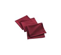 Servilletas de mesa - MISTRAL - Burdeos - 100% algodón reciclado - Lote de 3 - 40x40 cm