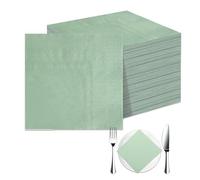 Servilletas de Papel, 200 Piezas Servilletas Verde Salvia, 33 x 33 cm Papel Verdes para Bodas, Cumpleaños, Decoración de Mesa FestivaFestiva