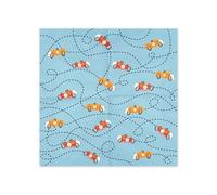 Servilletas de papel 33 x 33 cm, 3 capas, 12 unidades, alta calidad y sostenibles, servilletas de mesa desechables con diseño de coche, servilletas de papel para cumpleaños infantiles, cumpleaños