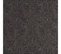Servilletas de papel 33 x 33 cm, 3 capas, 15 unidades con adornos en relieve, de alta calidad y sostenibles, servilletas de papel desechables para bodas, cenas, gastronomía, fiestas, color gris oscuro
