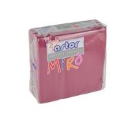 Servilletas de papel Astor Miro, 200 unidades, 20 x 20 cm (abierta 38 x 38 cm), doble capa de celulosa, color burdeos para aperitivos y cenas