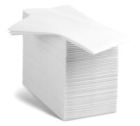 Servilletas de papel blanco europeo con tacto de lino, servilletas decorativas desechables tipo tela, suaves y absorbentes, para cocina, fiesta, boda, baño o cualquier ocasión (paquete de 100)