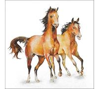 Servilletas de papel con diseño de caballos en color blanco, 20 unidades, para decoupage y decoupage, 33 x 33 cm
