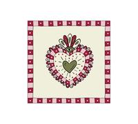 Servilletas de papel con diseño de ex-voto y corazón, rosa y beige, decoración protectora, paquete de 20, tamaño de toalla 33 x 33 cm, paquete 16,5 x 16,5 cm