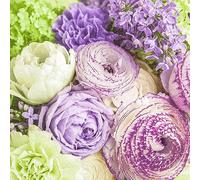 Servilletas de papel con diseño de flores (20 unidades, 33 x 33 cm)