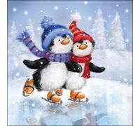 Servilletas de papel con diseño de pingüinos de invierno, 20 unidades, 33 x 33 cm