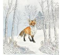 Servilletas de papel con diseño de zorro en el bosque nevado, 20 unidades, para decoupage y decoupage, 33 x 33 cm