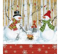 Servilletas de papel con diseño navideño para barbacoas en invierno, 20 unidades, para decoupage y decoupage, 33 x 33 cm