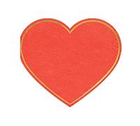 Servilletas de papel con estampado rojo en forma de corazón para cenas románticas, compromisos, servilletas decorativas para el día de San Valentín.