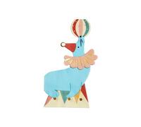 PartyDeco – Servilletas de papel Circus Funfair con forma de sello, paquete de 12