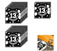 Servilletas de papel cumpleaños 13 años 20 unidades blanco y negro 33x33 cm decoración fiesta adolescente niño niña, color blanco y negro