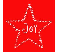 Servilletas de papel de 33 x 33 cm, 3 capas, 20 unidades, de alta calidad y sostenibles, servilletas de papel desechables con texto de estrella blanca y alegría, servilletas de Navidad modernas para