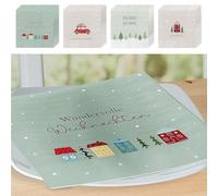 Servilletas de papel de 33 x 33 cm, 3 capas, diseño (1 juego de 80 servilletas "Xmas")