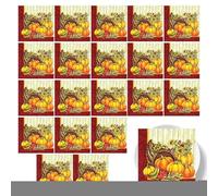 Servilletas de papel de calabaza, Servilletas de Halloween - Toallas de papel de calabaza de otoño | 20 servilletas para invitados de Acción de Gracias, servilleta de mano de de para su