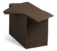 Servilletas de papel de color con tacto de lino, de color marrón, suaves y absorbentes, para cocina, fiesta, boda, baño o cualquier ocasión. (paquete de 100)