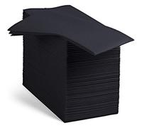 Servilletas de papel de color con tacto de lino - Servilletas decorativas de color negro, suaves y absorbentes, para cocina, fiesta, boda, cuarto de baño o cualquier ocasión (paquete de 100)