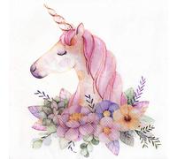 Servilletas de Papel de Colores, 20 Servilletas Shabby Chic para Boda, Cena, despedida de soltera/bebé, Partido del Té (Unicorn)