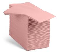 Servilletas de papel de colores con tacto de lino, servilletas decorativas de cena rosas similares a la tela, suaves y absorbentes. Para cocina, fiesta, boda, baño o cualquier ocasión (paquete de 100)