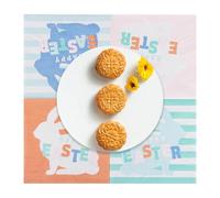 Servilletas de papel de conejito de Pascua, servilletas de papel de Pascua | Tela decorativa de conejito dulce 20 hojas/paquete | Colección de decoraciones de mesa Accesorios de Pascua para buffet