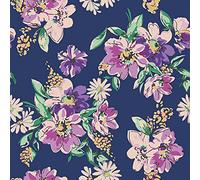 Servilletas de papel de seda Daisy de 3 capas con flores primaverales para decoupage y almuerzo, 33 cm x 33 cm, paquete de 20 (patrón de prado de flores, azul oscuro)