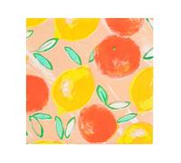 Servilletas de papel desechables tropicales de verano con diseño de limones y naranjas, servilletas de papel coloridas para decoupage, decoraciones de mesa de fiesta para comedor al aire libre,