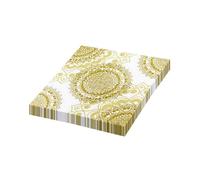 Servilletas de Papel Flor Dorada Servilletas de Papel Desechables,Suaves y Resistentes,Sin Fragancia,para Comunión,Fiestas,Cumpleaños,Bodas,Decoración de Mesa20 Paquetes(33x33cm）