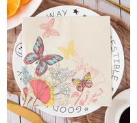 Servilletas de Papel Flor Geométrica Servilletas de Papel Desechables,Suaves y Resistentes,Sin Fragancia,para Comunión,Fiestas,Cumpleaños,Bodas,Decoración de Mesa20 Paquetes(33x33cm）