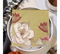 Servilletas de Papel Flor Roja Servilletas de Papel Desechables,Suaves y Resistentes,Sin Fragancia,para Comunión,Fiestas,Cumpleaños,Bodas,Decoración de Mesa 20 Paquetes(33x33cm）