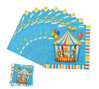 Servilletas de Papel-Globos Circo Carnaval,Servilletas de Payasos Bailando,Decoración de Mesa,para Decoraciones de Fiesta de Carnaval de Circo,Kindergeburtstag Deko,16 Piezas