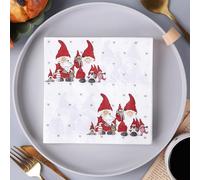 Servilletas de Papel Papá Noel Servilletas de Papel Desechables,Suaves y Resistentes,Sin Fragancia,para Comunión,Fiestas,Cumpleaños,Bodas,Decoración de Mesa20 Paquetes(33x33cm）