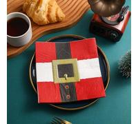 Servilletas de Papel Papá Noel Toallas Desechables para Invitados Servilletas de Papel Duraderas para Baño Bodas Fiesta Navidad15 Paquetes(33x33cm）