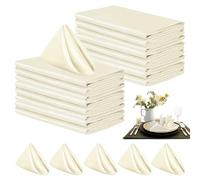 Servilletas de Tela, 24 Piezas Servilletas de Mesa, Servilletas de Algodón, Lavable y Reutilizables, para Hotel, Fiestas, Restaurante, Bodas, Comida y Eventos, 43 x 43 cm