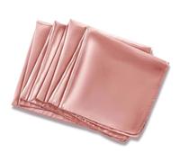 Servilletas De Tela 24PCS 30x30cm Wedding Dark Green Satin Napkin Soft Table Napkins For Romantic Christmas Party Dinner Decoration(Brown)