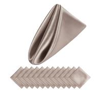 Servilletas de Tela 30 servilletas de satén Verde x cm for Bodas, Suaves, for decoración romántica cenas y Fiestas navideñas(30PCS Grey)