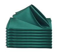 Servilletas De Tela 30pcs 30cm Satin Square Napkins Handkerchief Table Dinner Napkin For Wedding Party Decoration Birthday Christmas Cloth(Dark Green)